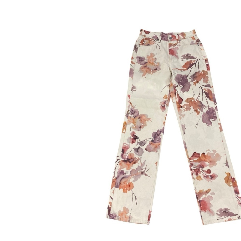 AG ADRIANO GOLDSCHMIED Womens Alexxis High Rise Floral Print Jeans Size 25R - Picture 6 of 12